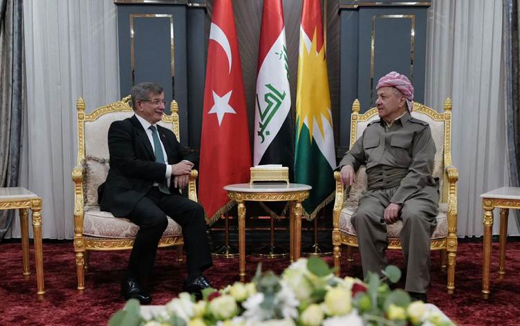 Başkan Barzani, Davutoğlu ile bölgenin barış ve güvenliğini görüştü