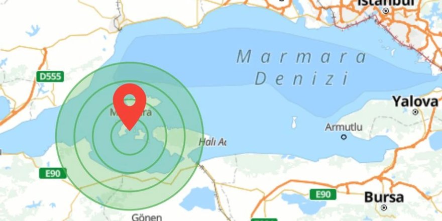 Marmara Denizi'nde deprem