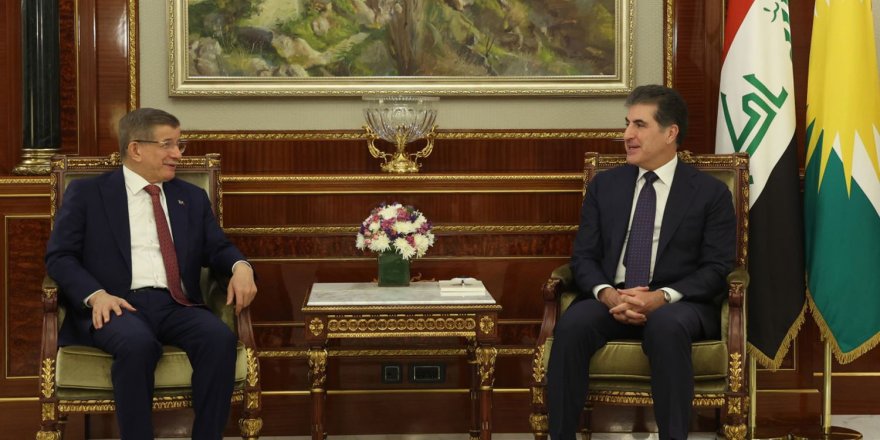Neçirvan Barzani ve Ahmet Davutoğlu'ndan 'barış süreci' vurgusu