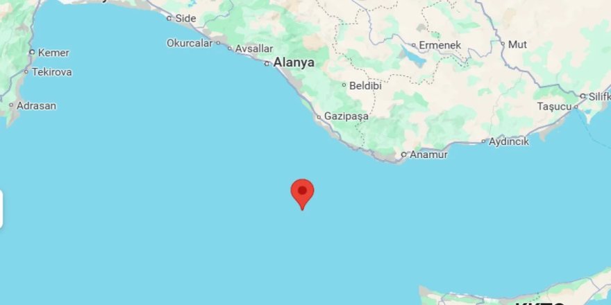 Akdeniz'de 4,2 büyüklüğünde deprem
