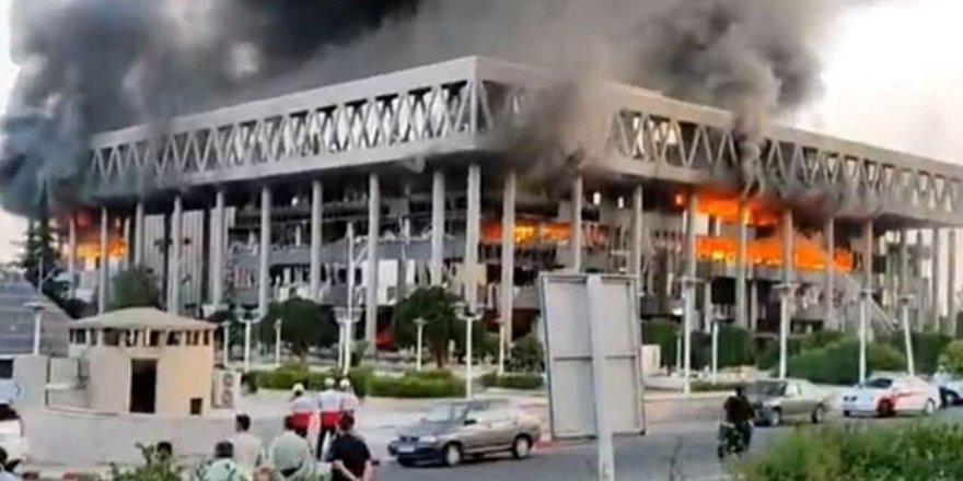 Siyonist teröristler, İran devlet televizyonu binasını vurdu