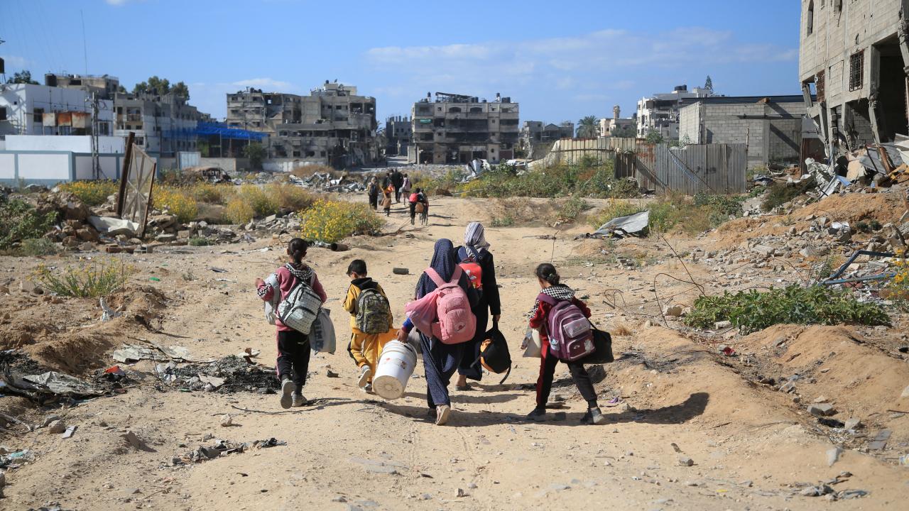 Katil İsrail ordusundan Gazze'nin kuzeyindeki Filistinliler için sürgün tehdidi