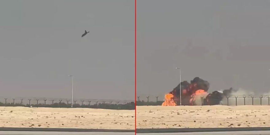 Dubai'de savaş uçağı yere çakıldı