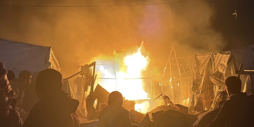 Teröristler, Han Yunus'ta Filistinlilerin çadırlarını bombaladı:5 Şehit