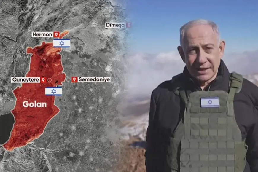 Siyonist Netanyahu Hermon Dağı’nda: 'Suriye’nin güneyinden çekilmiyoruz'