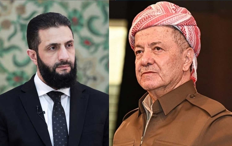 Başkan Barzani'den Ahmed Şara'ya: Kürtlerin hakları ve onurları korunmalı