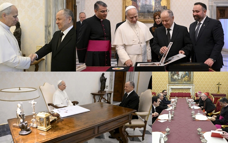 Başkan Mesud Barzani, Vatikan’da Papa XIV. Leo ile görüştü