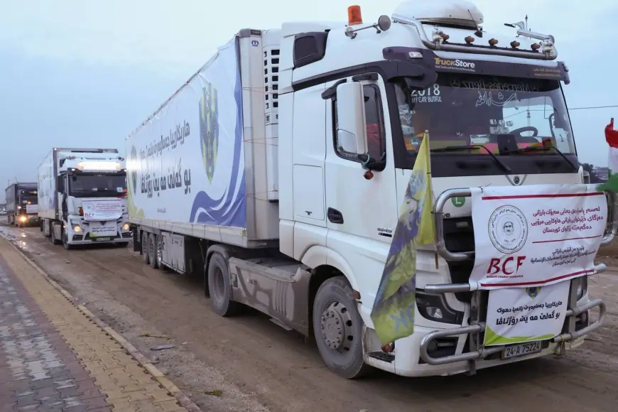 Barzani Yardım Vakfı: Rojava'ya 314 tır yardım ulaştırıldı