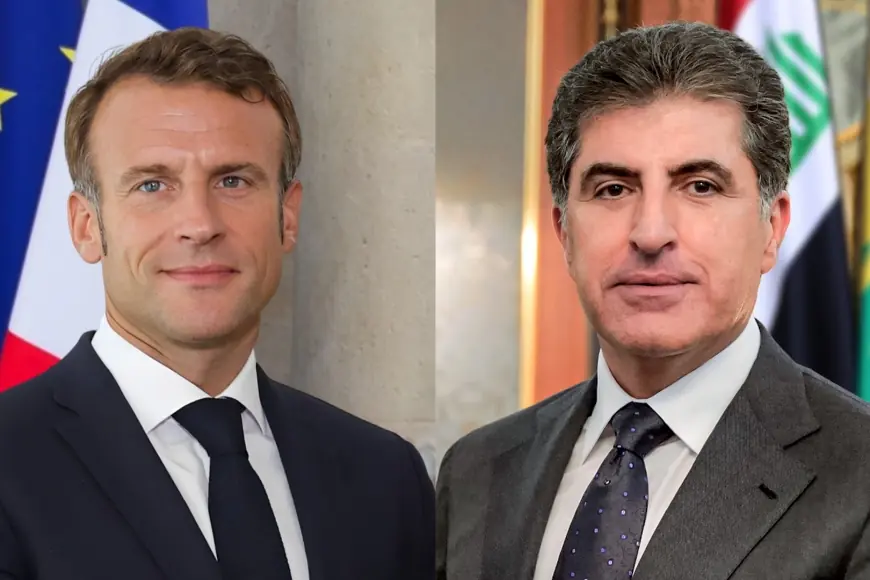 Neçirvan Barzani, Macron ile Bölgesel Krizi Görüştü