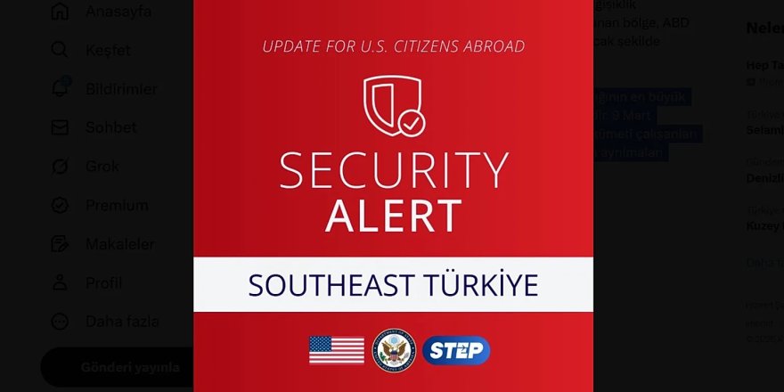 ABD'den 'Türkiye'ye seyahat' uyarısı