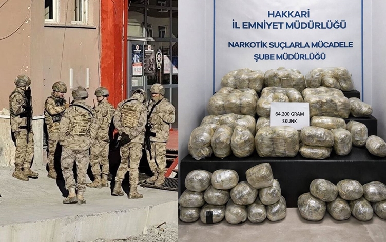 Hakkari'de uyuşturucu operasyonu: Biri başkomiser 4 kişi tutuklandı