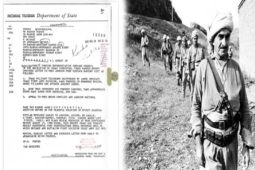 Gizli belge ortaya çıkardı: Barzani'den 1965'te dünya liderlerine kimyasal silah uyarısı