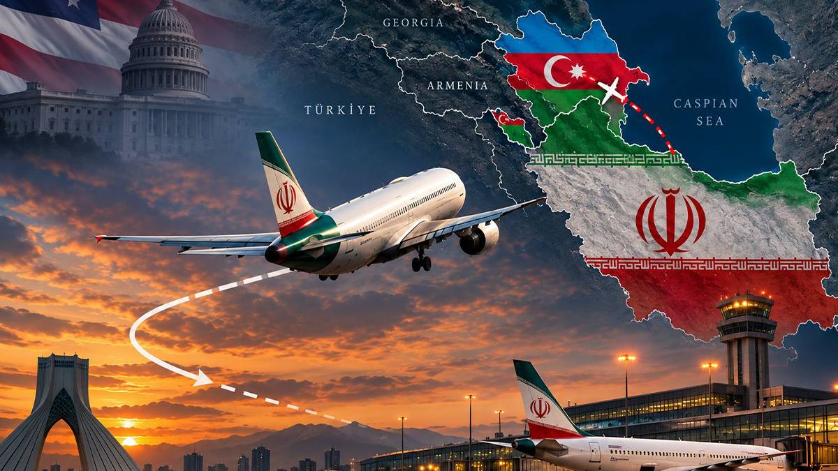 İran uçağı Azerbaycan üzerinden geçemedi
