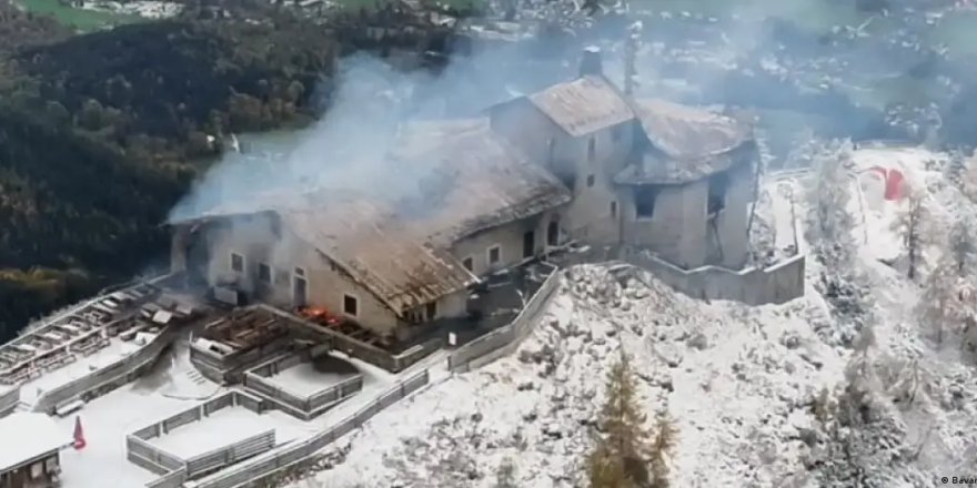 Hitler'in "Kartal Yuvası" küle döndü: Sabotaj şüphesi ile 1 gözaltı