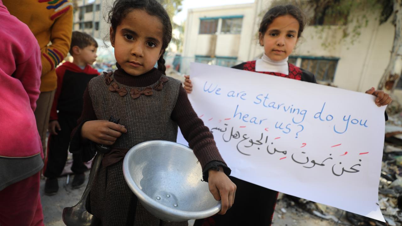 "Çocuklar açlıktan ölürken yardımlar Gazze'nin sınırlarına yığılıyor"