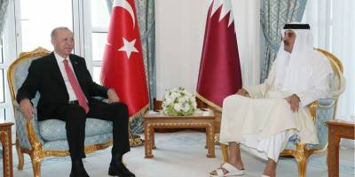 Erdoğan, Katar Emiri Al Sani ile bir araya geldi