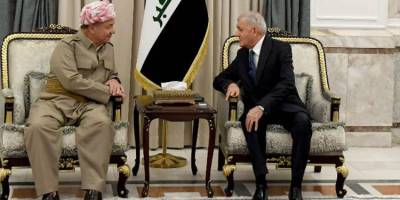 Mesud Barzani ile Irak Cumhurbaşkanı Lafit Reşid görüştü