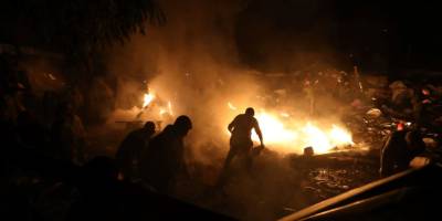 Siyonist teröristler 'güvenli bölge'yi vurdu