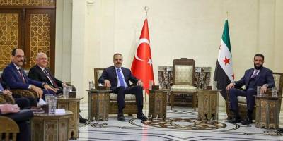 Bakan Fidan, Güler ve MİT Başkanı Kalın, Suriye Cumhurbaşkanı Şara ile görüştü