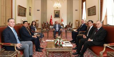 TBMM Başkanı Kurtulmuş, Meclis'te siyasi partilerin temsilcilerini kabul etti