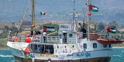 Hanzala gemisi limandan ayrılmadan sabotaja uğradı