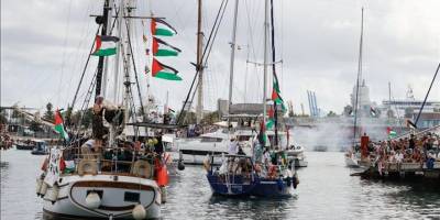 Siyonist teröristler Sumud Filosuna drone ile saldırdı