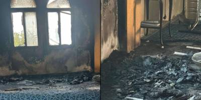 İsrailli işgalciler, Batı Şeria'da bir camiyi kundakladı