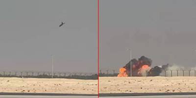 Dubai'de savaş uçağı yere çakıldı