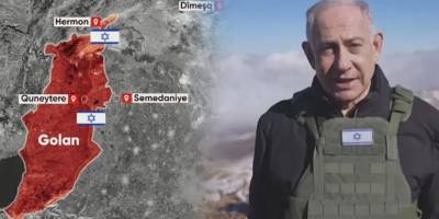 Siyonist Netanyahu Hermon Dağı’nda: 'Suriye’nin güneyinden çekilmiyoruz'