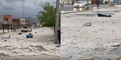 Süleymaniye’de şiddetli fırtına ve dolu: 35 yaralı, onlarca evi su bastı