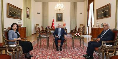 Kurtulmuş, DEM Parti İmralı Heyeti ile görüştü