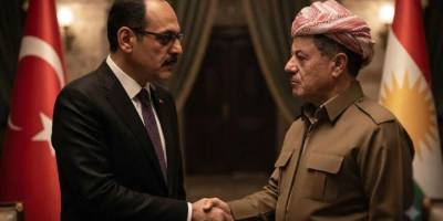 MİT Başkanı Kalın Erbil'de Mesud Barzani ile görüştü