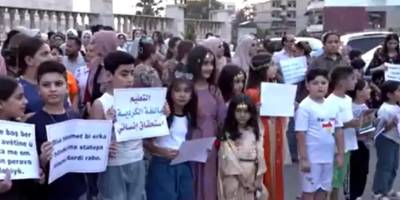 Rojava’da 8 kentte Kürtçe eğitim protestosu