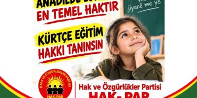 HAK-PAR: Anadilde Eğitim Kürtlerin Ortak Talebidir