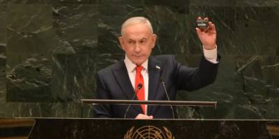 Terörist Netanyahu BM kürsüsünde dünyayı tehdit etti